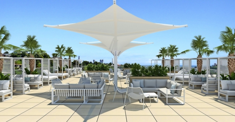 Hotel L'Azure Lloret de mar Dachterrasse