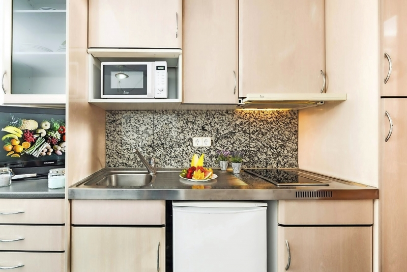 Apartments Blau Lloret de mar Küche Ausstattung Verpflegung