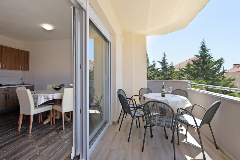 Vila Vale Novalja Balkon Ausblick