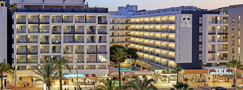 Hotel Flamingo Lloret de mar Außenansicht Nacht Party
